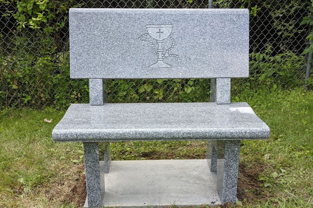 Montrose headstone cemetery marker New Milford gravestone Mt Olivet Cemetery bench