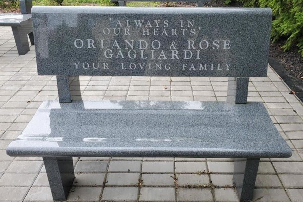Sunnyside Cemetery bench Headstone Wilkes Barre Monument Orcutts grove Binghamton headstone