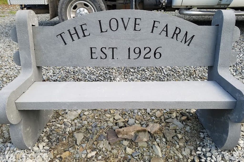 bench Lake Winola cemetery headstone New Milford headstone granite memorial tombsto