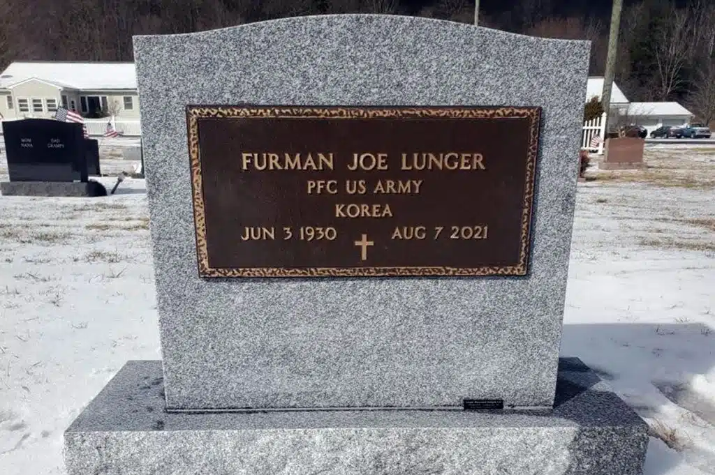 Lake Winola cemetery headstone New Milford headstone granite memorial tombstone bronze