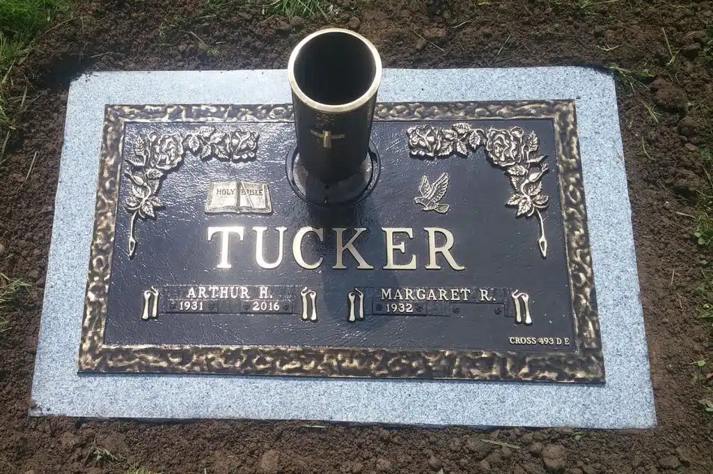 bronze vase flower New Albany Pennsylvania cemetery Sugar Run headstone cleaning Monroeton cleaning