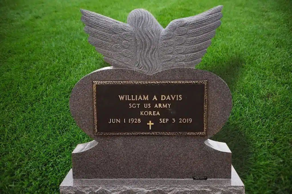 Companion Bronze Marker Rome cemetery Scranton headstone jet black granite headstone Sayre tombstone