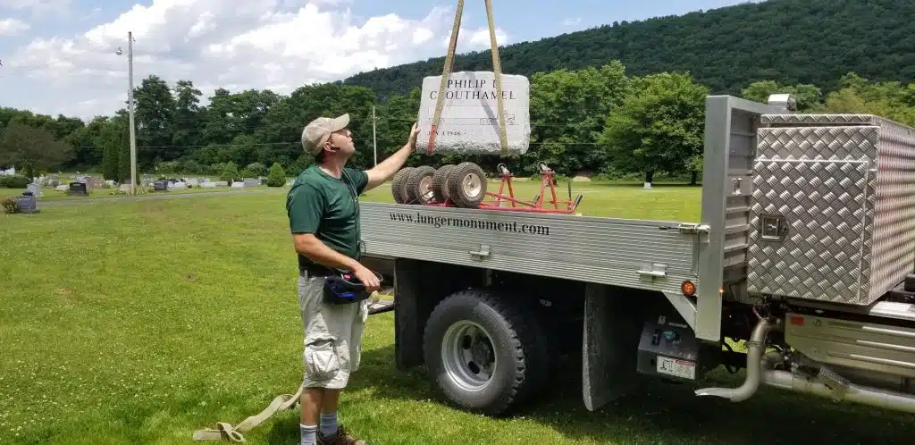 Headstone install Meshoppen