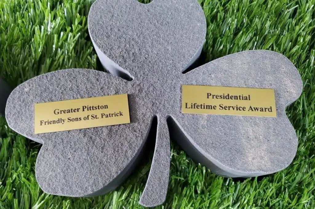 shamrock Alba cemetery headstone flat marker Athens grave stones burlington granite headstone