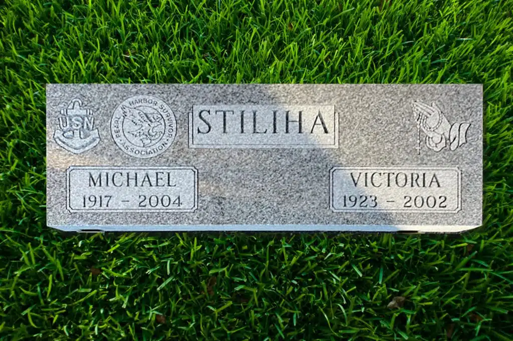 Brooklyn monument sandblast headstone Meshoppen tombstone grave stone Holy cross flat marker
