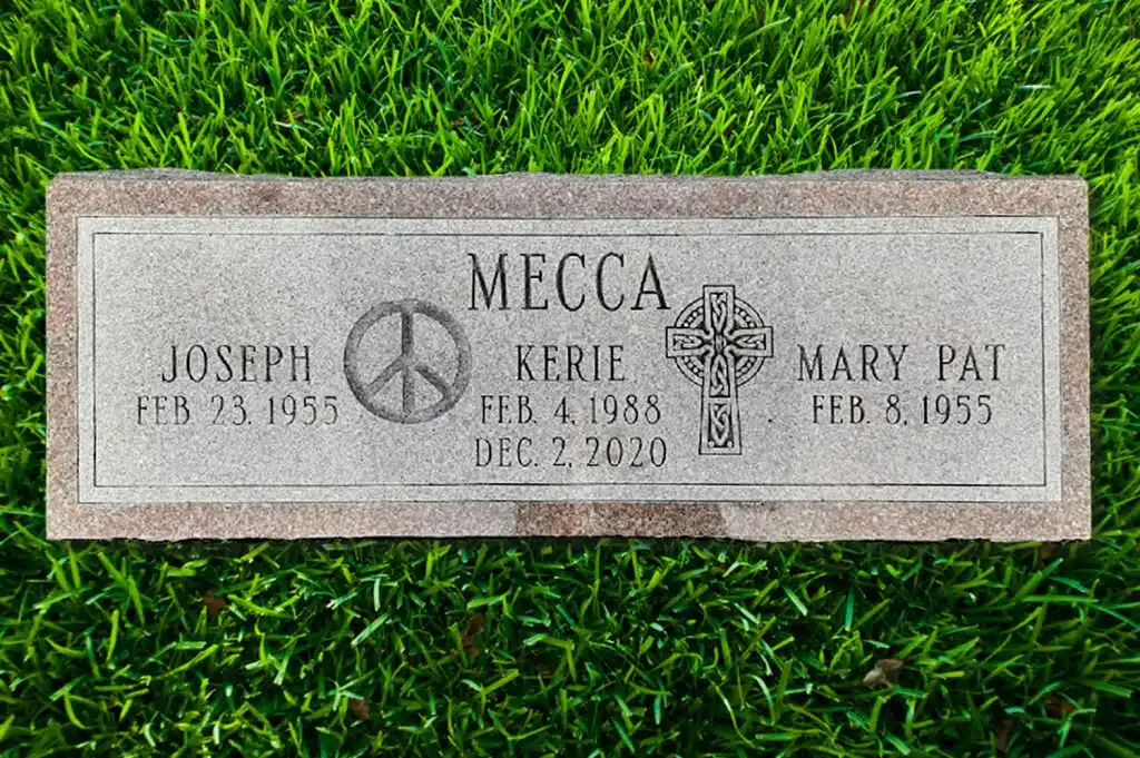 Clifford grave marker slant headstone grave stone cemetery marker St. Michael cemetery flat marker