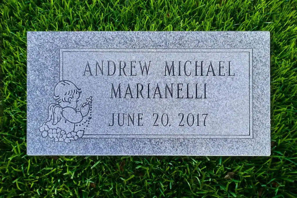 flat marker Falls cemetery headstone headstone granite Meshoppen memorial tombstone north flat