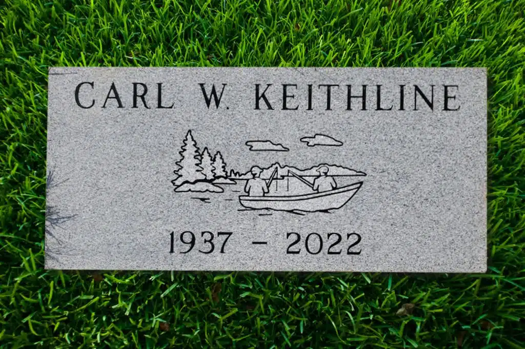 flat marker Springville Granite headstone Wyalusing Monument cemetery headstone Vauhn cemetery