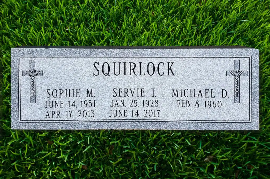 Rome cemetery Scranton headstone jet black granite headstone Sayre tombstone flat marker