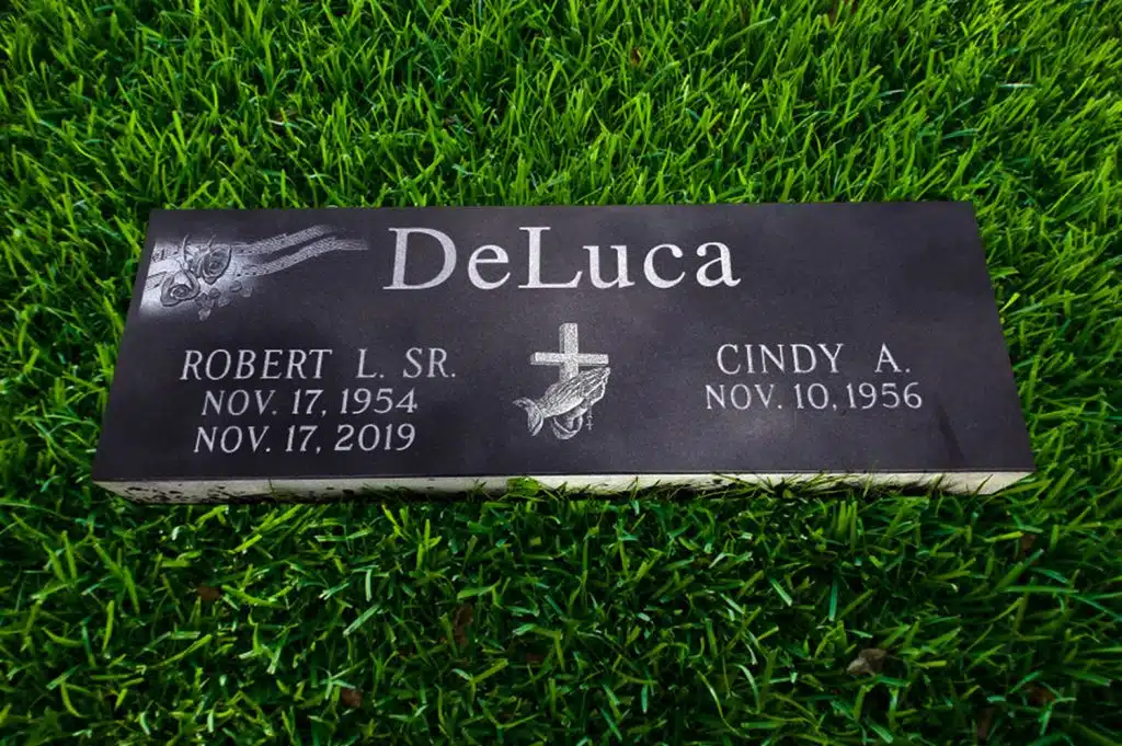 flat marker Columbia Cross Roads slant headstone upright headstone headstone fix monuments