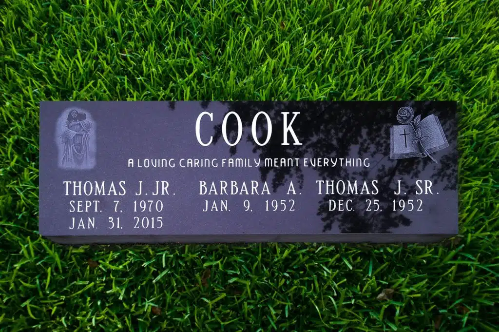 flat marker Camptown cemetery memorials headstones Canton marble headstone death dates