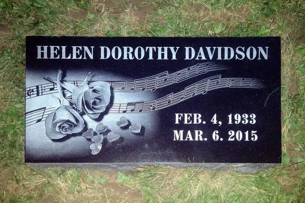 Alba cemetery headstone flat marker Athens grave stones burlington granite headstone