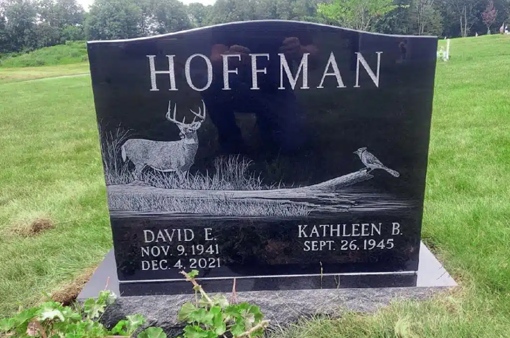 deer Lake Winola cemetery headstone New Milford headstone granite memorial tombstone laser