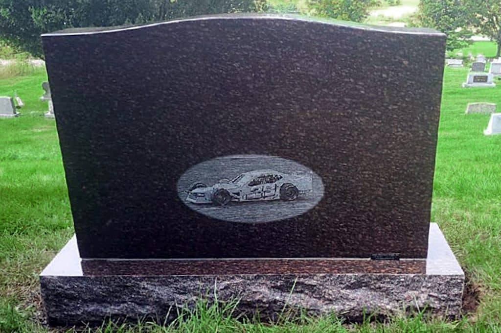 car laser Springville Granite headstone Wyalusing Monument cemetery headstone Vauhn cemetery