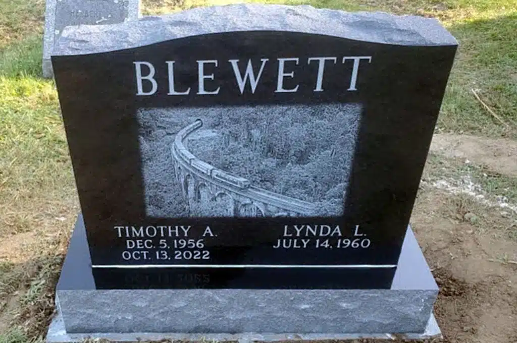 bridge Warren Center headstone engraving monument obelisk headstone large headstone laser