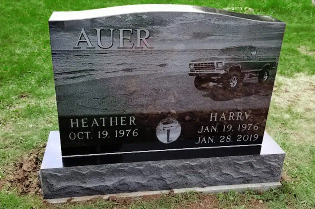 Warren Center headstone engraving monument obelisk headstone large headstone laser