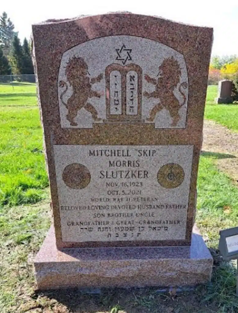 Hallstead monument Kingsley cemetery headstone granite memorial Dushore Headstone jewish star
