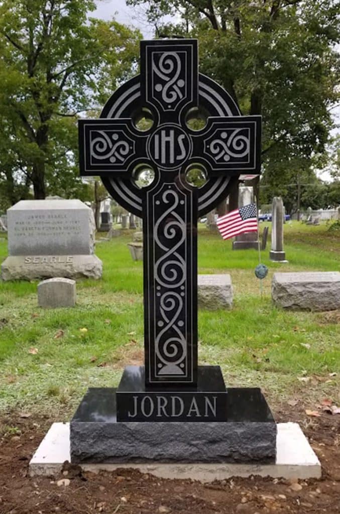 Celtic Cross Headstone Dimock cemetery Ideas for Headstone grave stone granite marker Evergreen Cemetery
