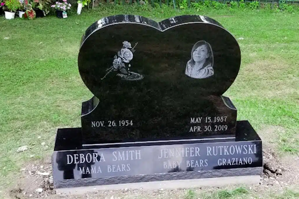 midnight black Falls cemetery headstone headstone granite Meshoppen memorial tombstone north flat