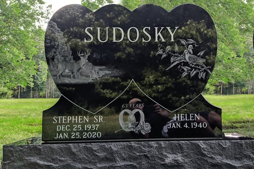 heart Tunkhannock headstones Susquehanna monuments Thompson tombstones Montrose