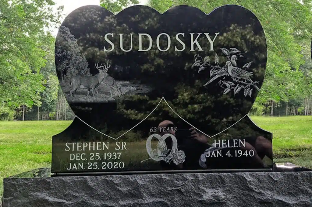 heart Tunkhannock headstones Susquehanna monuments Thompson tombstones Montrose
