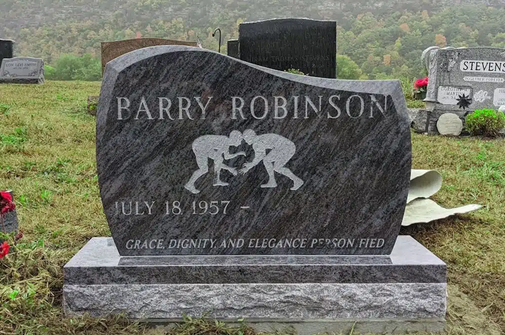 wave Alba cemetery headstone flat marker Athens grave stones burlington granite headstone
