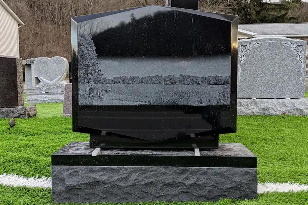 woods Columbia Cross Roads slant headstone upright headstone headstone fix monuments