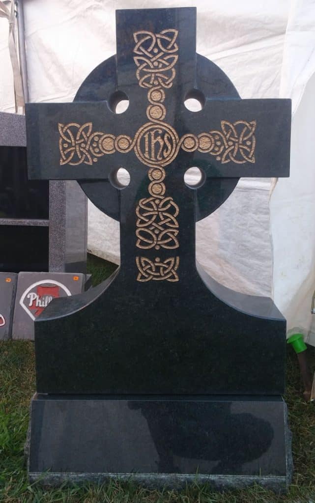 Celtic Cross Headstone Mehoopany cemetery headstone Union Dale granite memorial tombstone