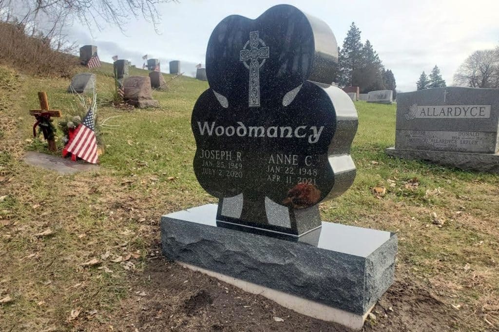 shamrock granite Noxen Orcutts grove Little Meadows cemetery headstone tombstone flat marker