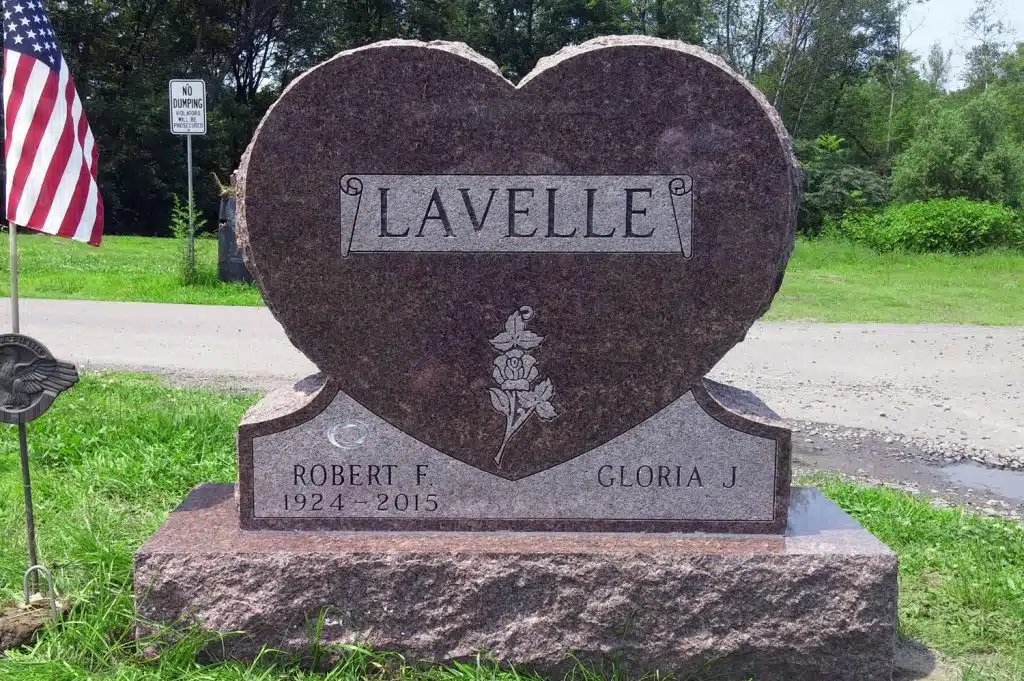 Heart Monument Sunnyside Cemetery Headstone Wilkes Barre Monument Orcutts grove Binghamton headstone