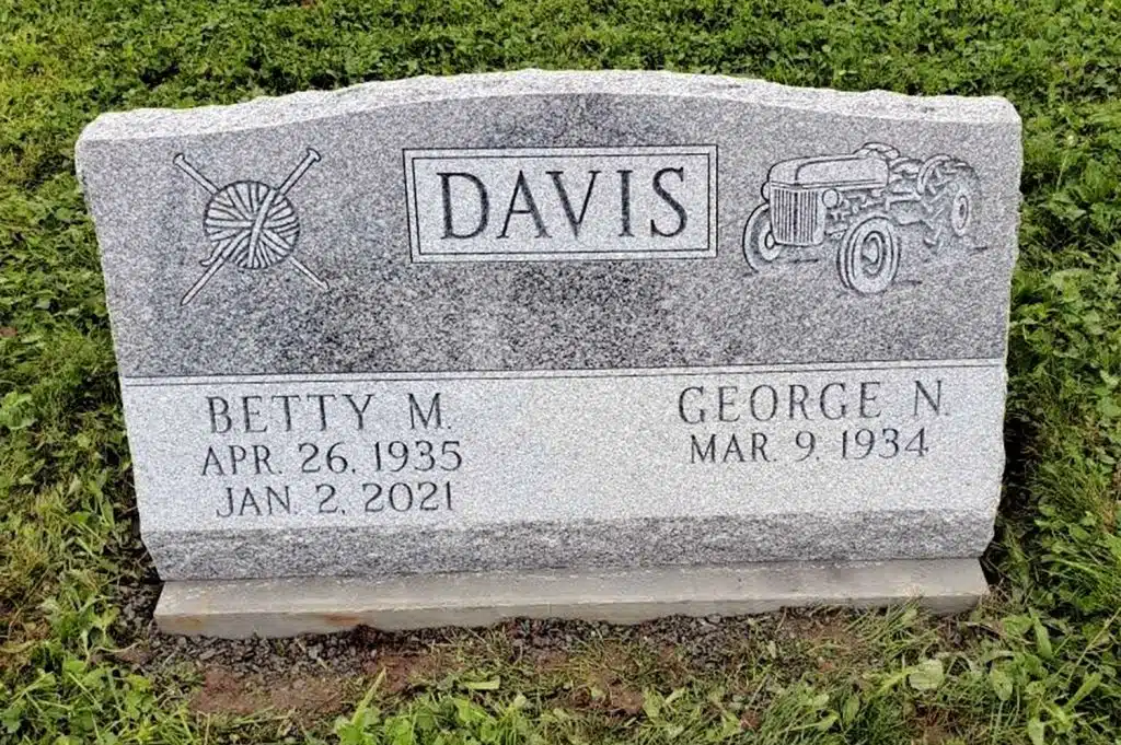 Camptown cemetery memorials headstones Canton marble slant headstone death dates