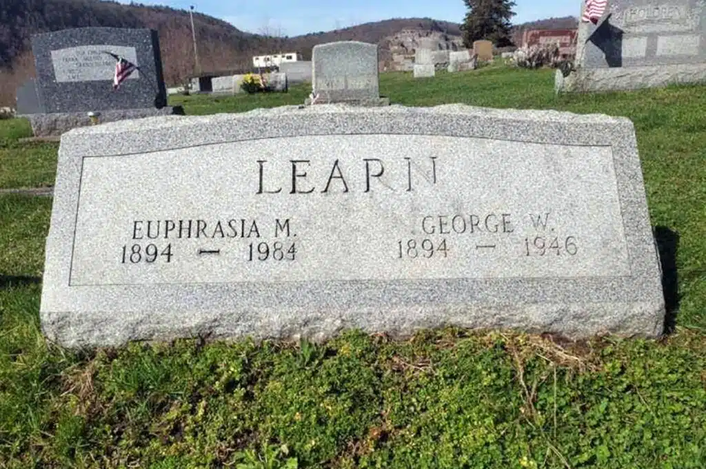 Gibson marble headstone Kingsley etched monument death date headstone engraving slant