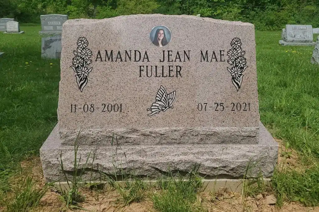 Forest City grave marker headstone upright monument Shoemaker Cemetery St. Joseph slant