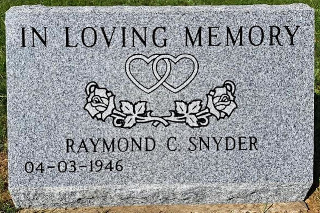 Laceyville cemetery headstone headstone Lanesboro granite memorial tombstone slant