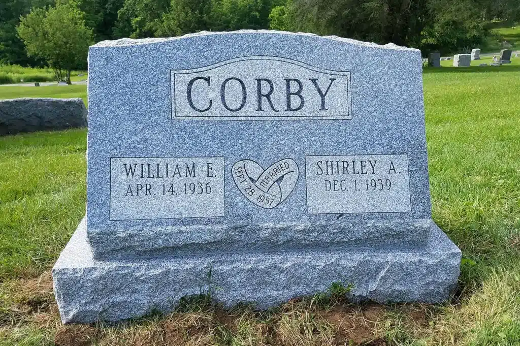 Sunnyside Cemetery Headstone Wilkes Barre Monument Orcutts grove Binghamton headstone slant
