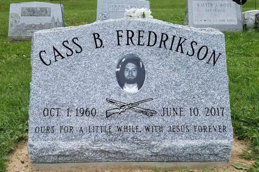 Springville Granite headstone Wyalusing Monument cemetery headstone Vauhn cemetery slant