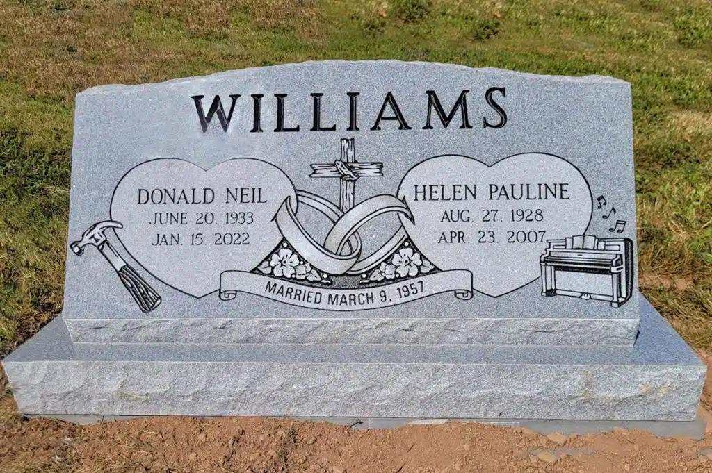 Clifford grave marker slant headstone grave stone cemetery marker St. Michael cemetery slant