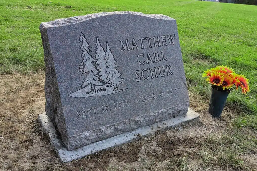 Sylvania quarry headstone bluestone headstone boulder headstone Towanda pa headstone slant