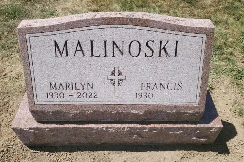 Forest City grave marker headstone upright monument Shoemaker Cemetery St. Joseph