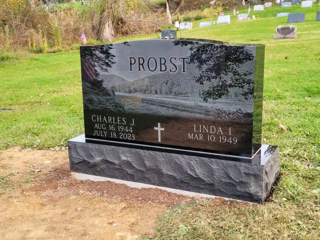 Columbia Cross Roads slant headstone upright headstone headstone fix monuments bronze flat